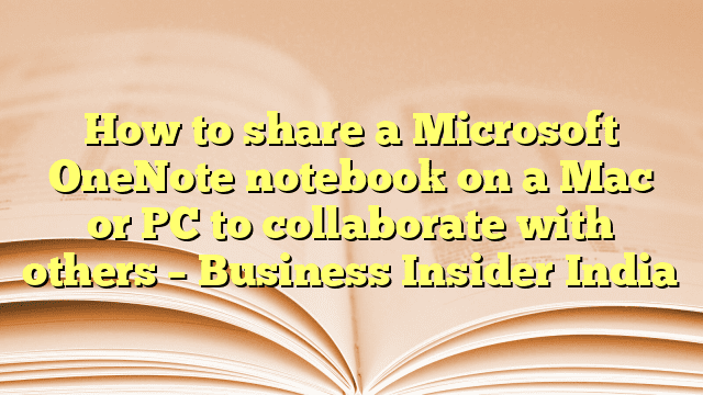 How to share a Microsoft OneNote notebook on a Mac or PC to collaborate with others – Business Insider India