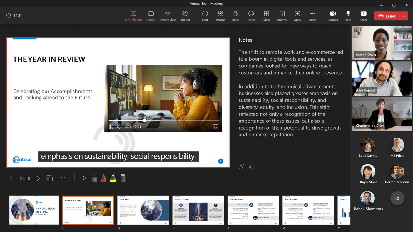 Introducing Closed Captions in PowerPoint Live for Microsoft Teams Meetings – Microsoft