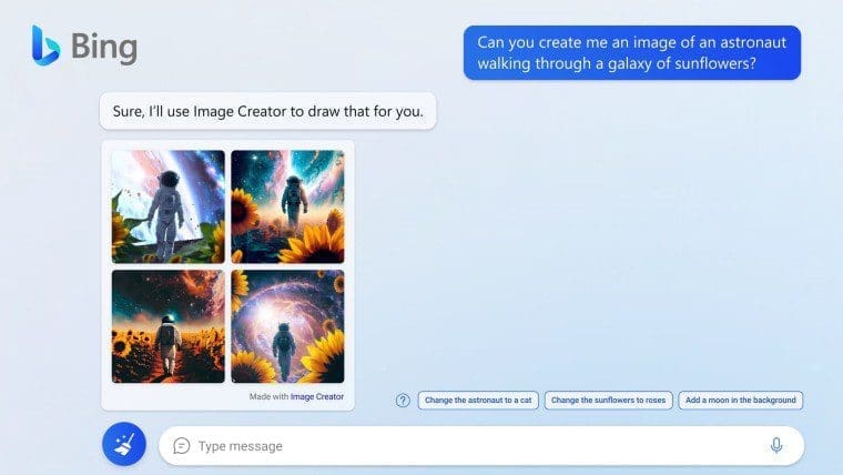 Microsoft's Bing Chat adds Bing Image Creator for making AI generated art – Neowin