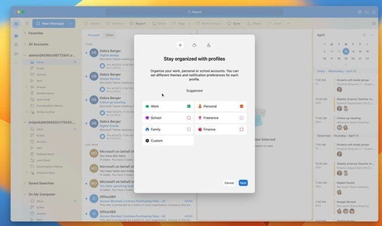 Microsoft adds email profiles to Outlook for Mac users – Neowin